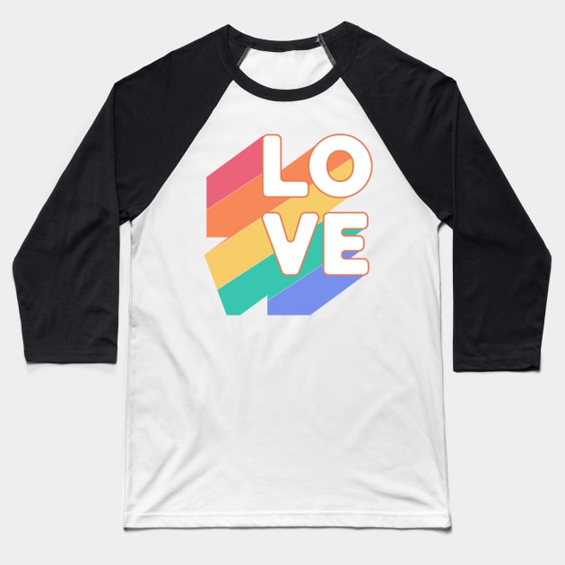 Pride Love Baseball T-Shirt by MimicGaming